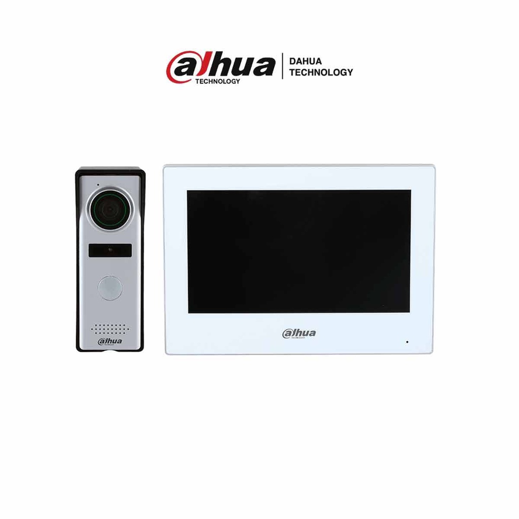 DAHUA DHI-KTH01 Kit de Videoportero Híbrido 7” WiFi con Frente Analógico 1.3MP