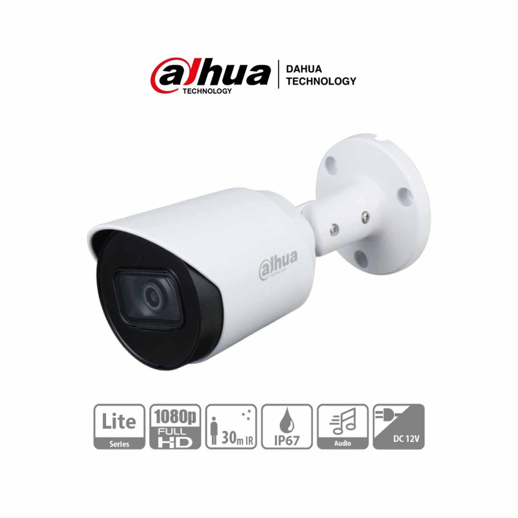 DAHUA HAC-HFW1200T-A Cámara Bullet HDCVI 2MP 2.8mm con Audio