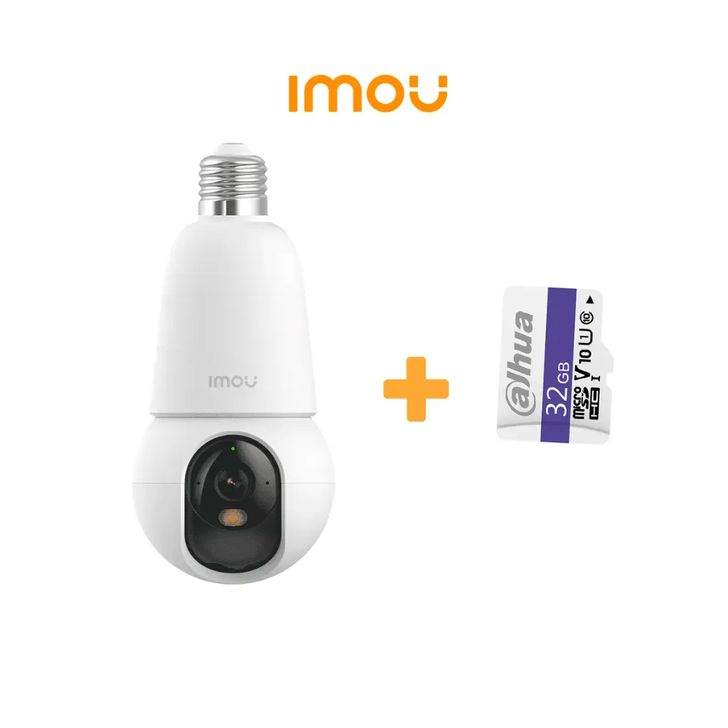[PROMOKIT-004] IMOU IPC-K6C-3H1WEB-E27 BulbCam 3MP Cámara WiFi Tipo Foco + Memoria 32GB