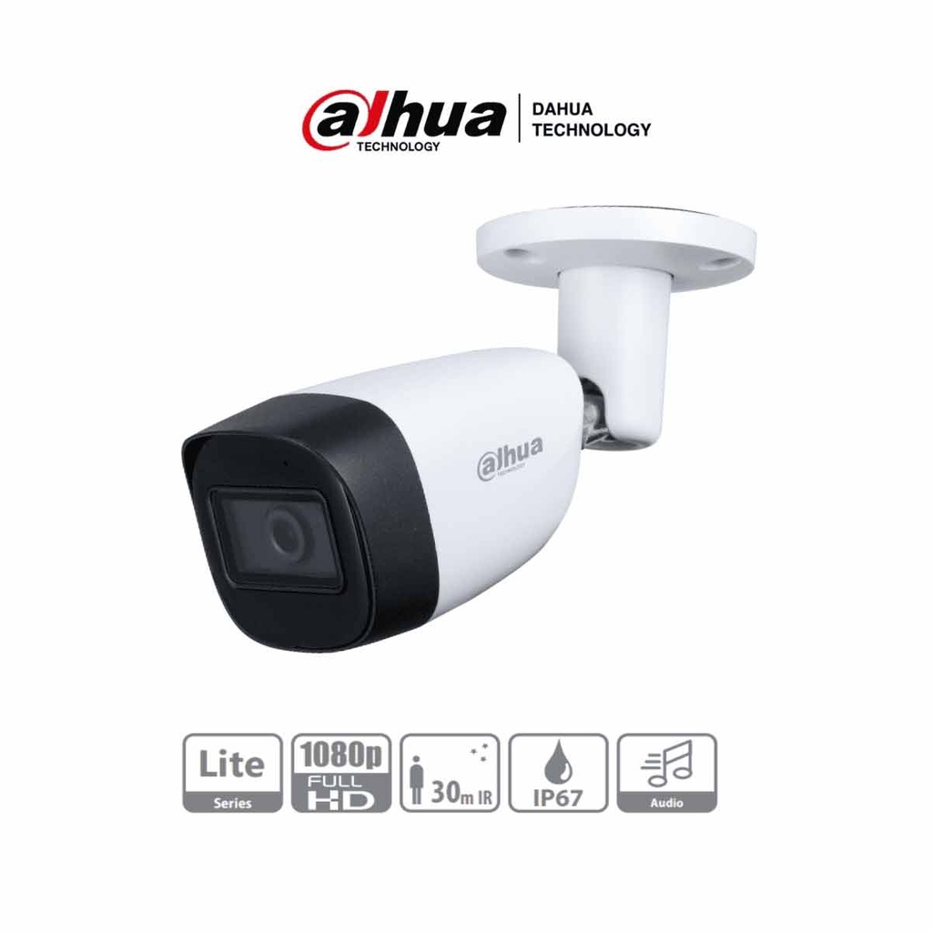 DAHUA 200CMN-A-0280B-S5 Camara Bullet 1080P Lente de 2.8 mm,Microfono Integrado